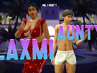 Part 1 - Desi Satin Silk Saree Aunty Lakshmi Got Seduced By A Young Boy - Wicked Whims (Hindi Version) free video