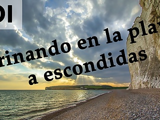 Spanish Joi - Pillados Meando Escondidos En La Playa free video