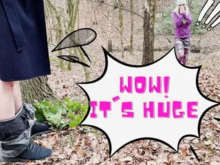 Lucky Exhibitionist Got Free Blowjob From A Stranger Hiking In The Woods free video