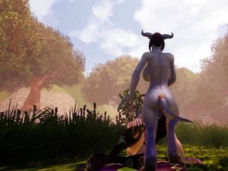 Draenei Futa Dickgirl Fucks Hot Elf Warcraft Porn Parody free video